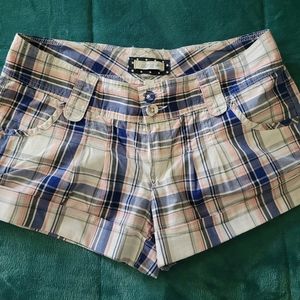 Aerie (Wmn/Jr's size 6) Pink/Blue/Gray/White Striped Shorts